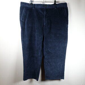 LL Bean Corduroy Pants Navy Blue Straight Classic Fit 42 x 25